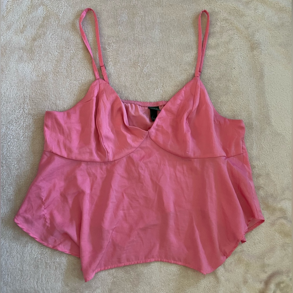 Flowy spaghetti strap crop top